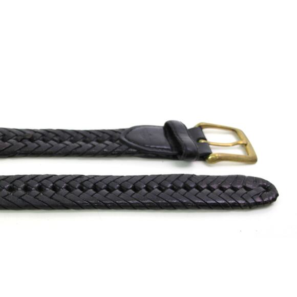 DOCKERS BRAIDED BLACK GENUINE LEATHER 1 1/8" Wd CASUAL MEN'S BELT Sz 42/105 (t49 - Picture 12 of 13